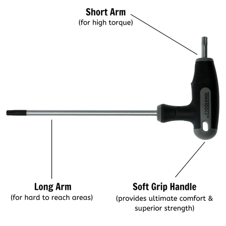 Teng Tools TX/TPX15 Ball Point End T-Handle TX/TPX Torx Driver - 520015 520015